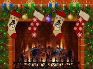 Christmas Decorated Fireplace screenshot